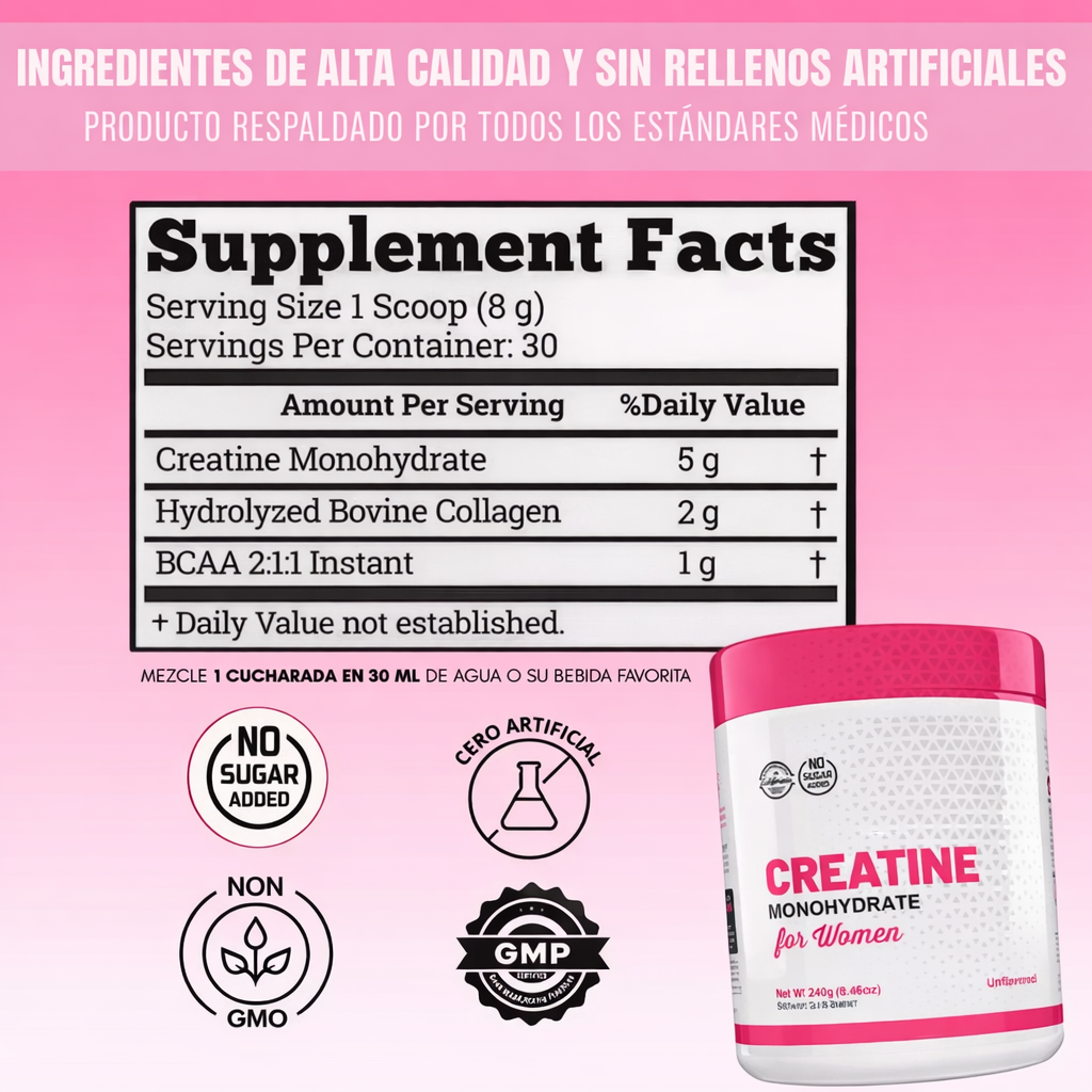 Creatina Monohidratada (Más fuerza, mejor rendimiento y resultados reales)