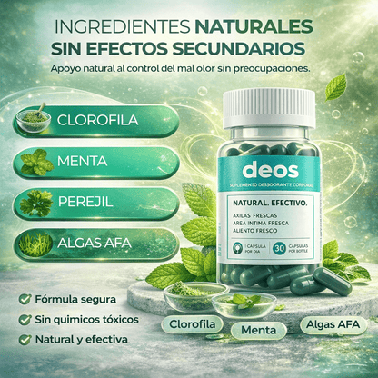 Deos Desodorante Interno Natural 30 caps