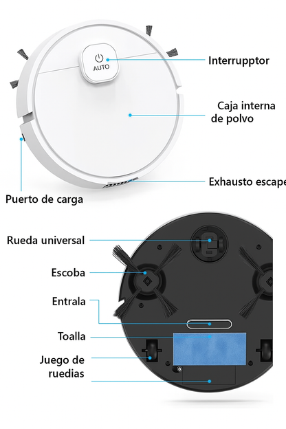 Aspiradora Robot 3 en 1 con Fregona
