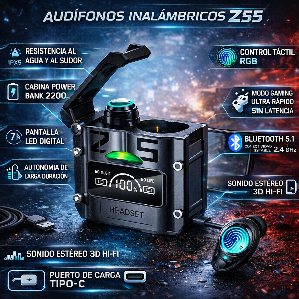 AUDIFONOS  M25 CON POWERBANK™