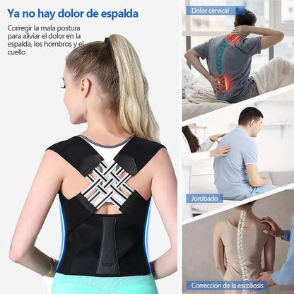 Corrector de Postura ajustable para espalda y hombros